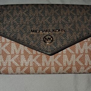 Michael Kors Black and Brown Logo Wallet